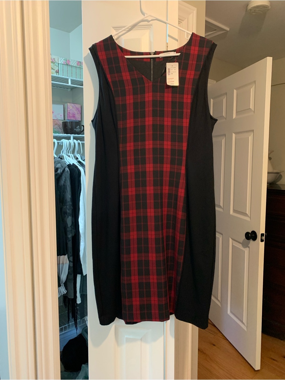Ricki's Black and Red Plaid Midi Dress